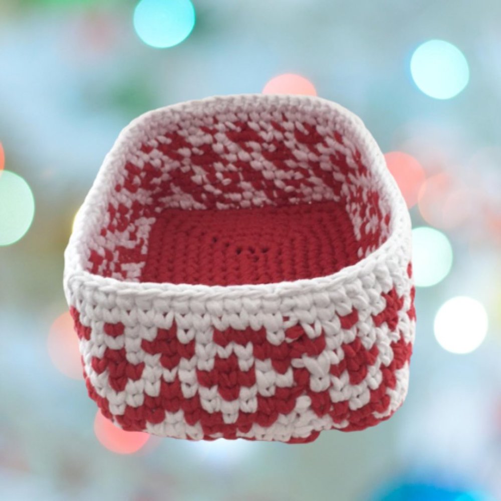 HANDMADE Crochet Basket  Rectangular - Picture 6 of 6